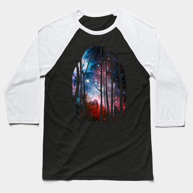 Night Sky Baseball T-Shirt by bobyberto